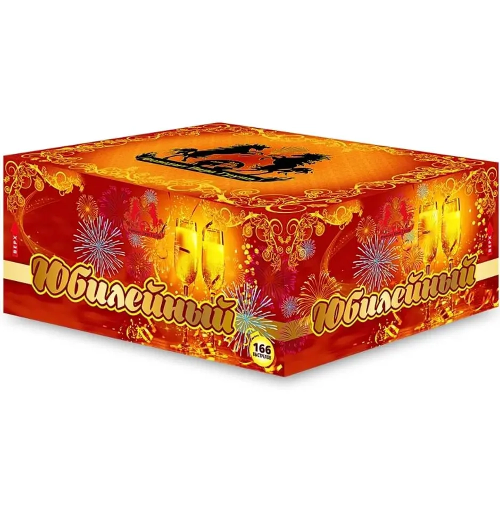 Батарея салютов Юбилейный (FP-B370) от Фаворит Пиро Групп, 166 выстрелов, 20–30 мм