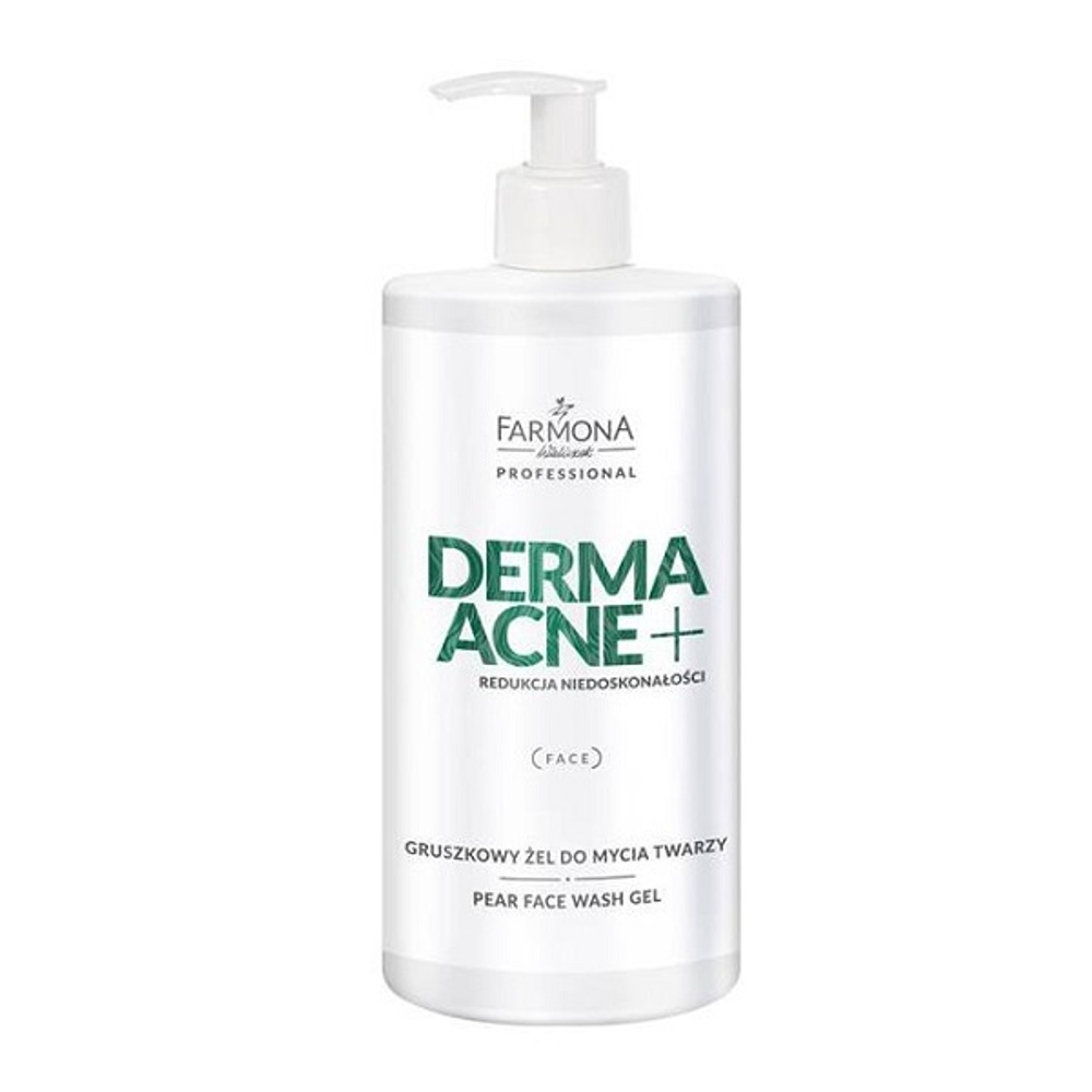 Грушовый гель для умывания с содержанием AHA кислот Farmona Dermaacne+ Pear face wash gel 500мл