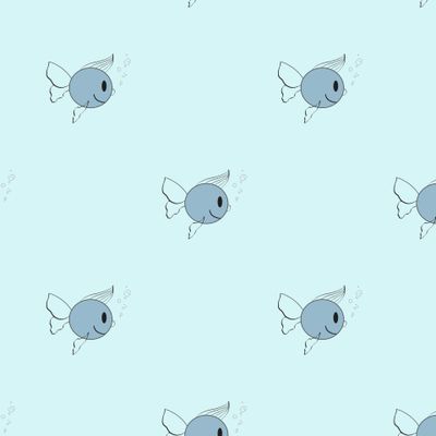 Иллюстрация веселой рыбы