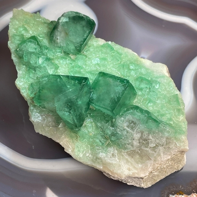 41351 Флюорит Друза кристалл необработанный 128мм