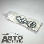 Брелок для ключей МЕТАЛЛ ТОЙОТА\TOYOTA круглый РУЛЬ с 2ным карабином