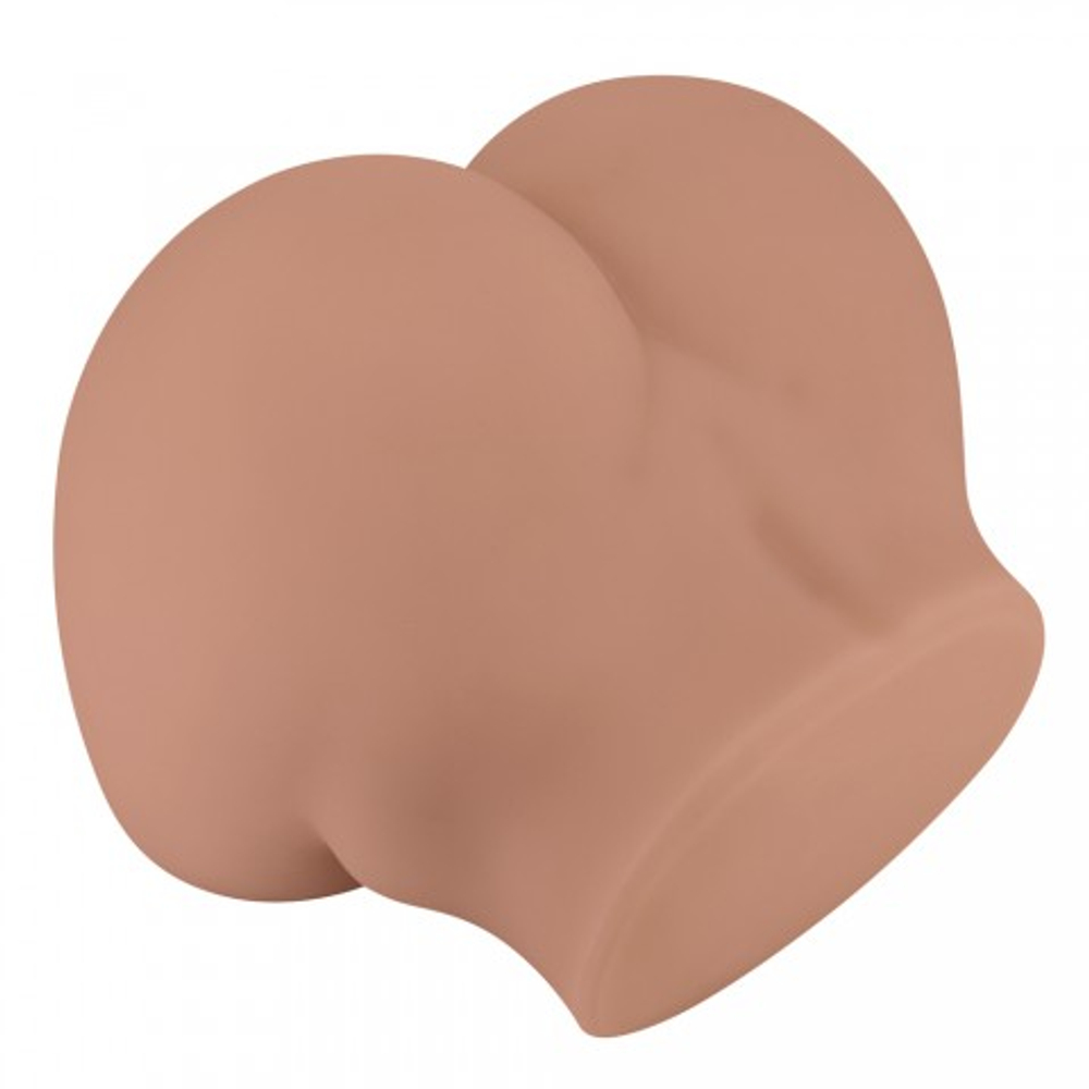 Мастурбатор реалистичный двойной Bernace с вибрацией (анус+вагина) коричневый