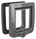 Дверца Trixie Flap Door 4-Way, пластик, для кошек и небольших собак, серая, 20x22 см