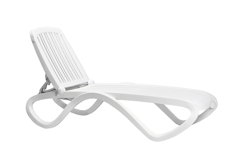 Шезлонг Nardi Tropico стопирующийся, белый каркас, 194х91х69см (Nardi)