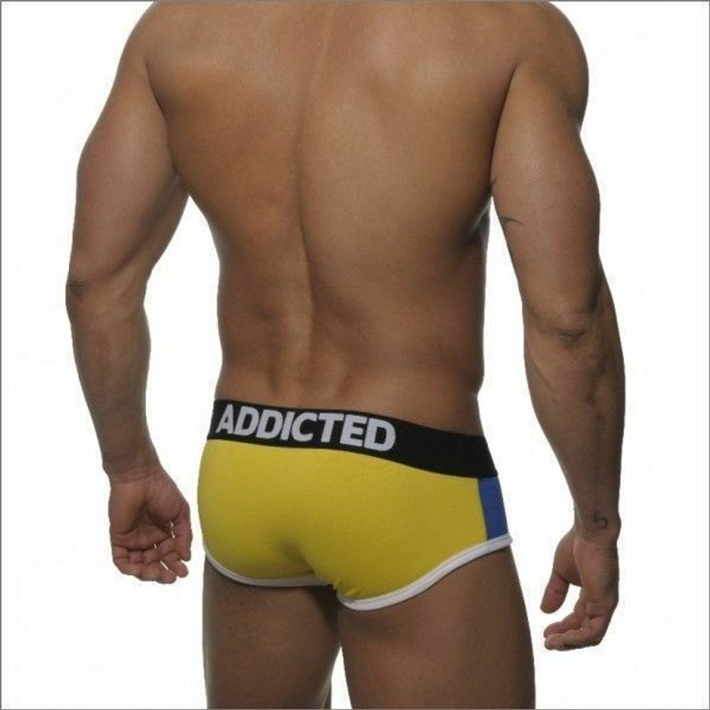 Мужские трусы брифы сине-желтые Addicted Brief