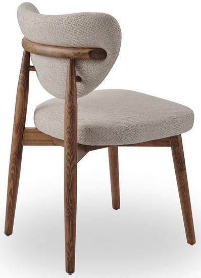 Cтул Comfy 3 бежевая ткань, ножки орех