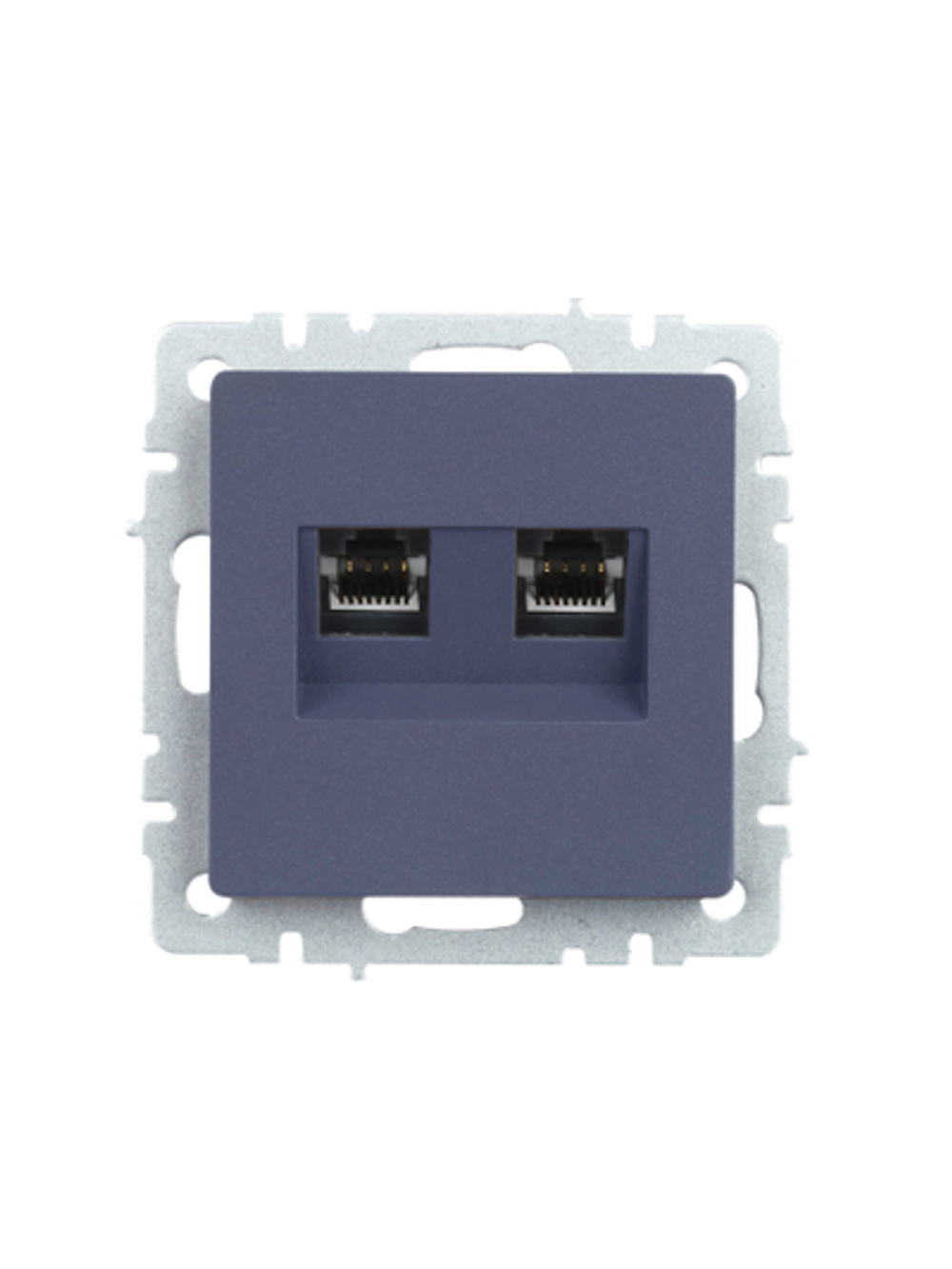BRITE Розетка двойная RJ11+RJ45 кат.5E РК/Т12-БрМ маренго IEK