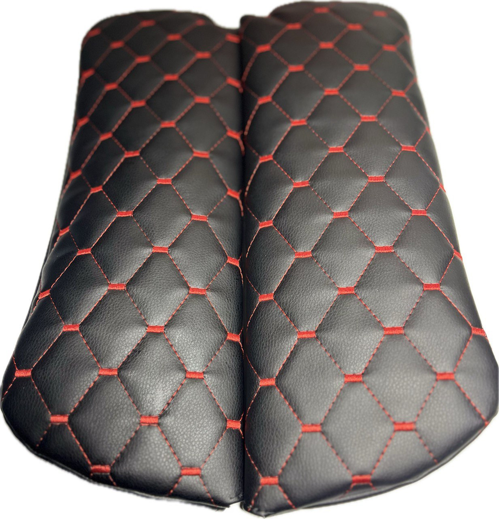 Чехлы на козырьки ВАЗ 2104, 2105, 2107 (красная нить Рубин)