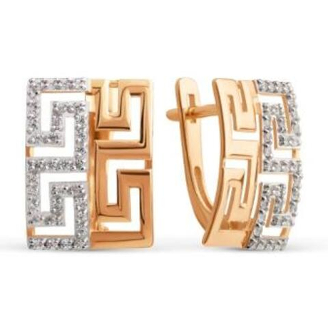 Серьги из золота с фианитами