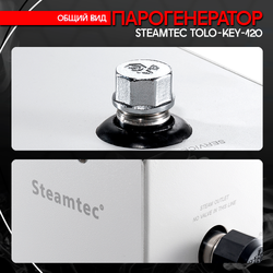 Парогенератор для хамама и турецкой бани Steamtec TOLO-120-KEY, 12 кВт (стандартный модуль управления)