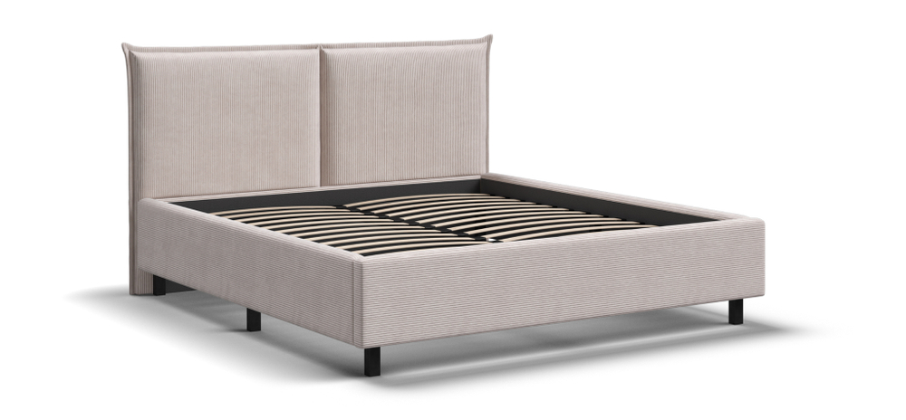 Лео Кровать 160 Вельвет Корд бежевый