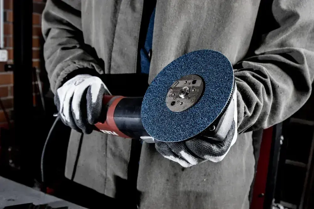 Фибровый шлифовальный круг по металлу DEBEVER 125 мм P36 (со шлицами), циркониевый корунд, 5 шт