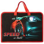 Папка на молнии с ручками ЮНЛАНДИЯ А4, 1 отделение, пластик, ширина 75 мм, "No limits", 270955