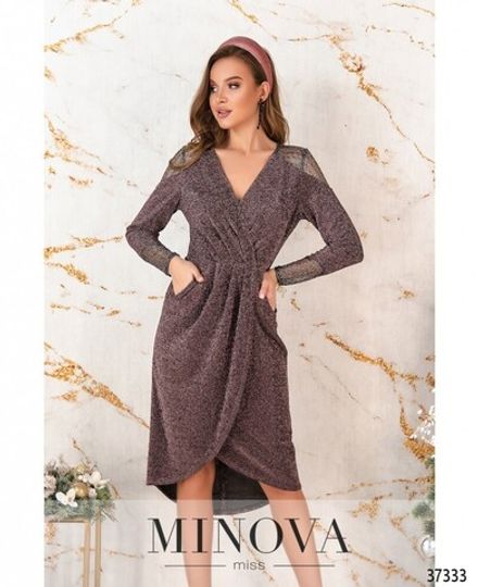 Платье 1154-пудра Minova Фото 2