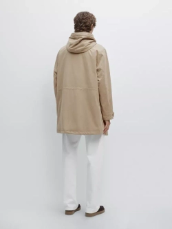 Massimo Dutti Парка с водоотталкивающей отделкой, бежевый