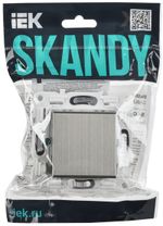 SKANDY Выключатель 1-клавишный кнопочный 10А SK-V14N металл никель IEK