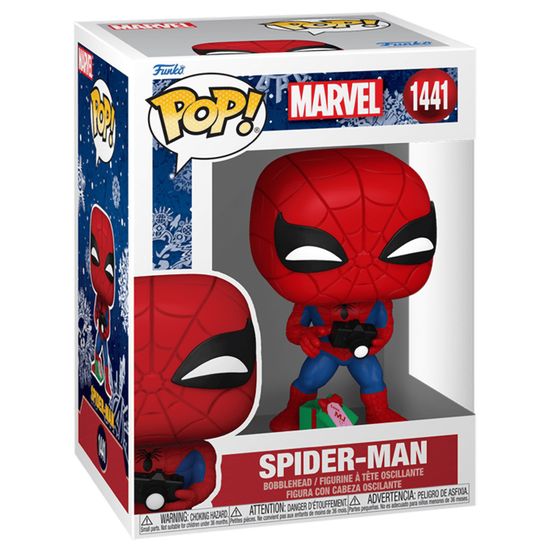 Фигурка Funko POP! Bobble Marvel Spider-Man with Gift (1441) 82877 / Фигурка Фанко ПОП! по мотивам вселенной "Marvel", Человек-паук