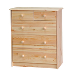 Комод для одежды из сосны Хаба 5 ящиков, 75х35х80 см, в натуральной отделке
