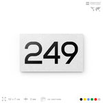 Номер на дверь 249, табличка на дверь для офиса, квартиры, кабинета, аудитории, склада, белая 120х70 мм, Айдентика Технолоджи