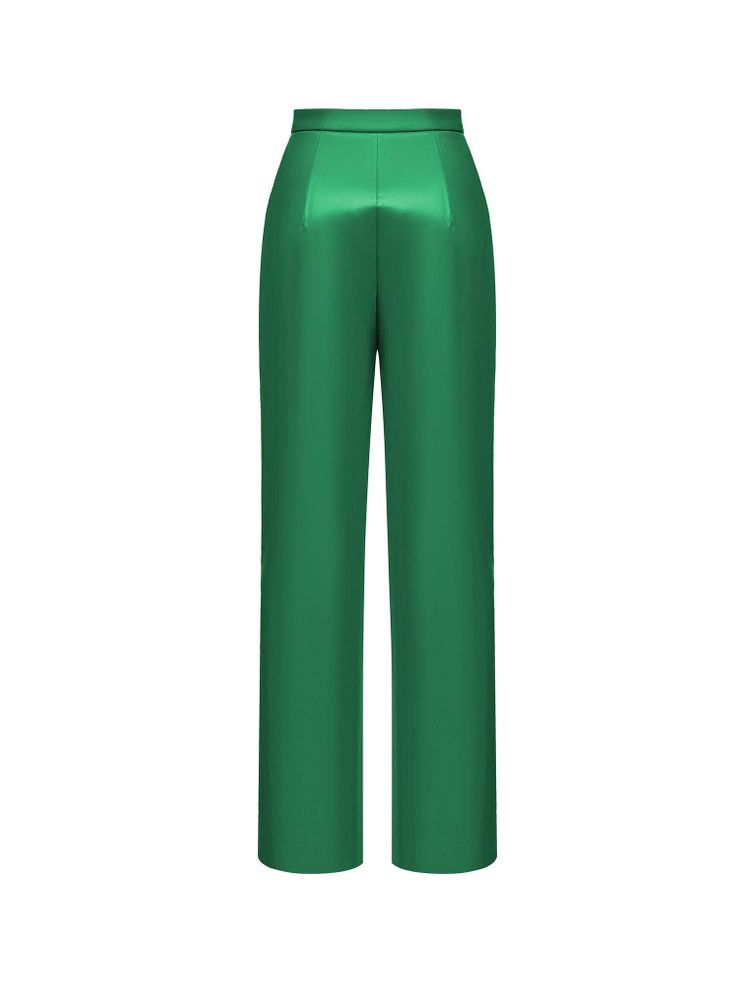 Прямые брюки с завышенной талией