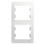 GLOSSA 2-постовая РАМКА, вертикальная, БЕЛЫЙ