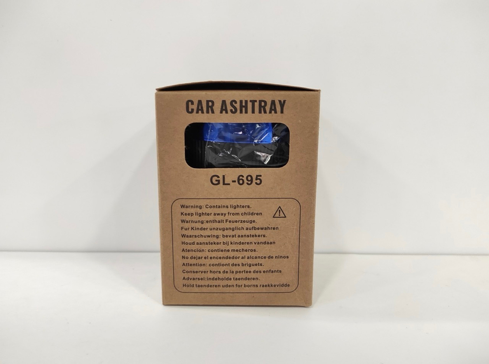 GL-695 / Пепельница-стакан синий хром, черный (с подсветкой) GL-695 (1 шт.) =