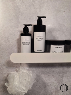 Полка для ванной комнаты, полка для кухни, полка для прихожей, MetaDec Arc белая 50см