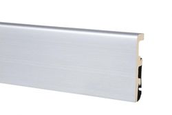 Плинтус Integra 02 аллюминий, 2400x80x20 мм