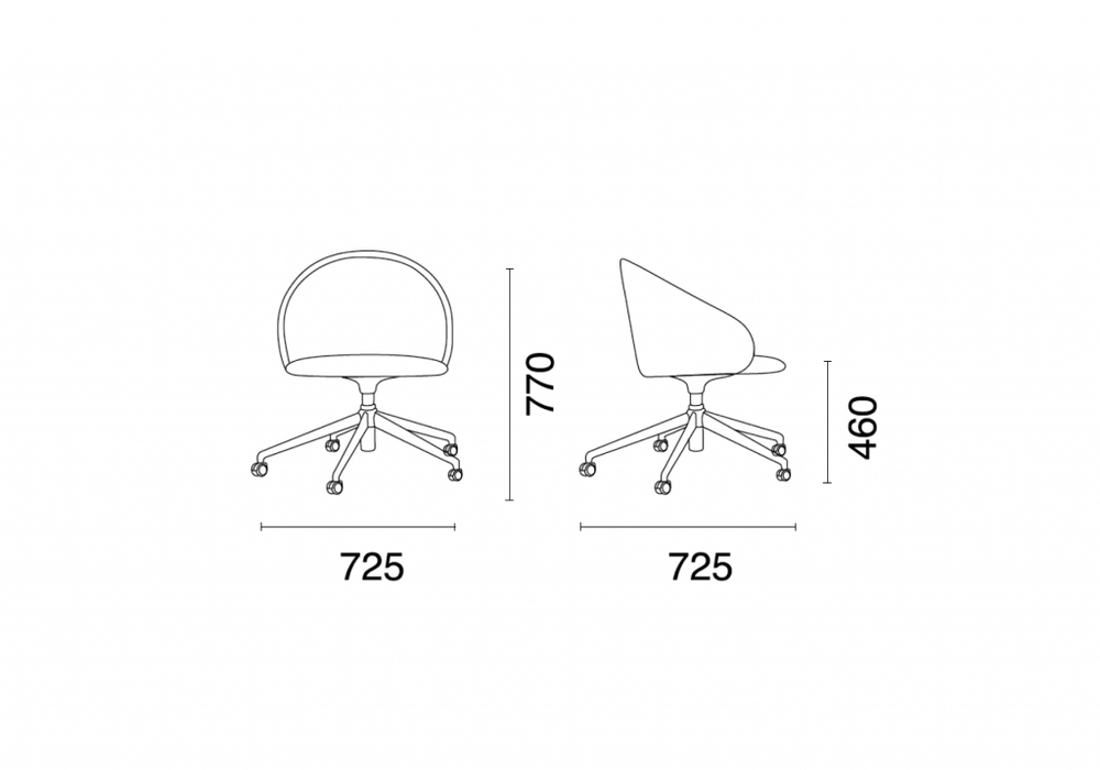 Кресло офисное на колесах Papatya Glera-K Chief