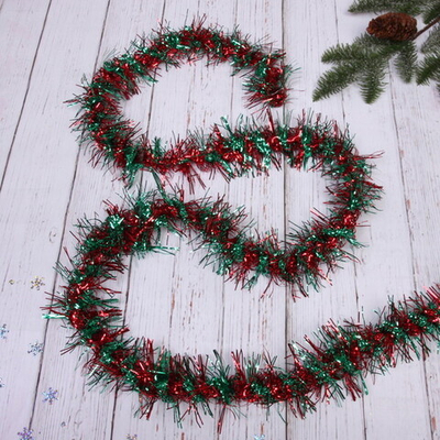 Мишура 2м 9см «Фейерверк» красный/зеленый