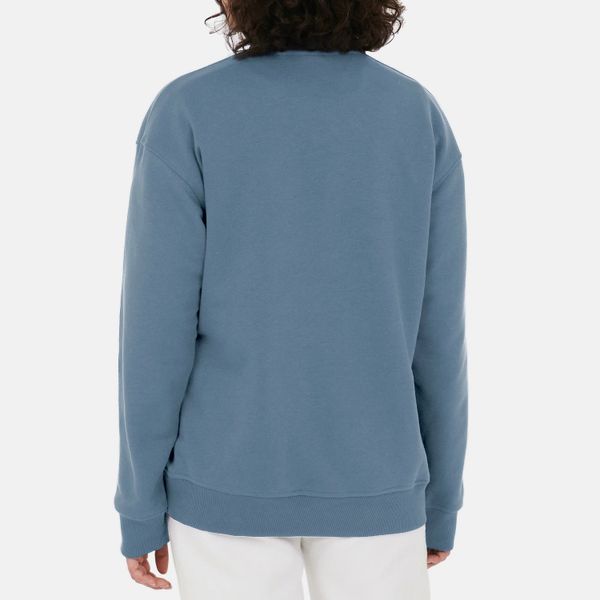 Толстовка с молнией у горла синяя - фото 5