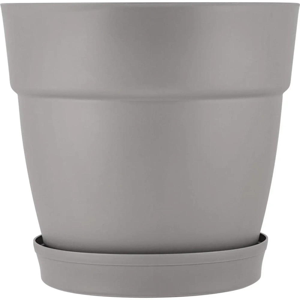 Горшок для цветов пластиковый 4л d-20см «Villa de Fiori» с фиксируемым поддоном, французский платан