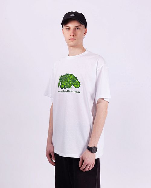 Футболка Anteater 525 Do Something Green Белая