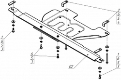 защита разд. коробки. 5 мм, Алюминий. для Toyota Land Cruiser Prado 250 2023-н.в., Motodor.32534