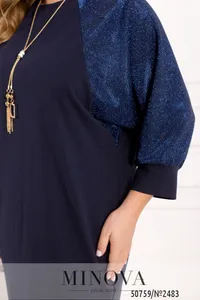Платье 2483-темно-синий Minova