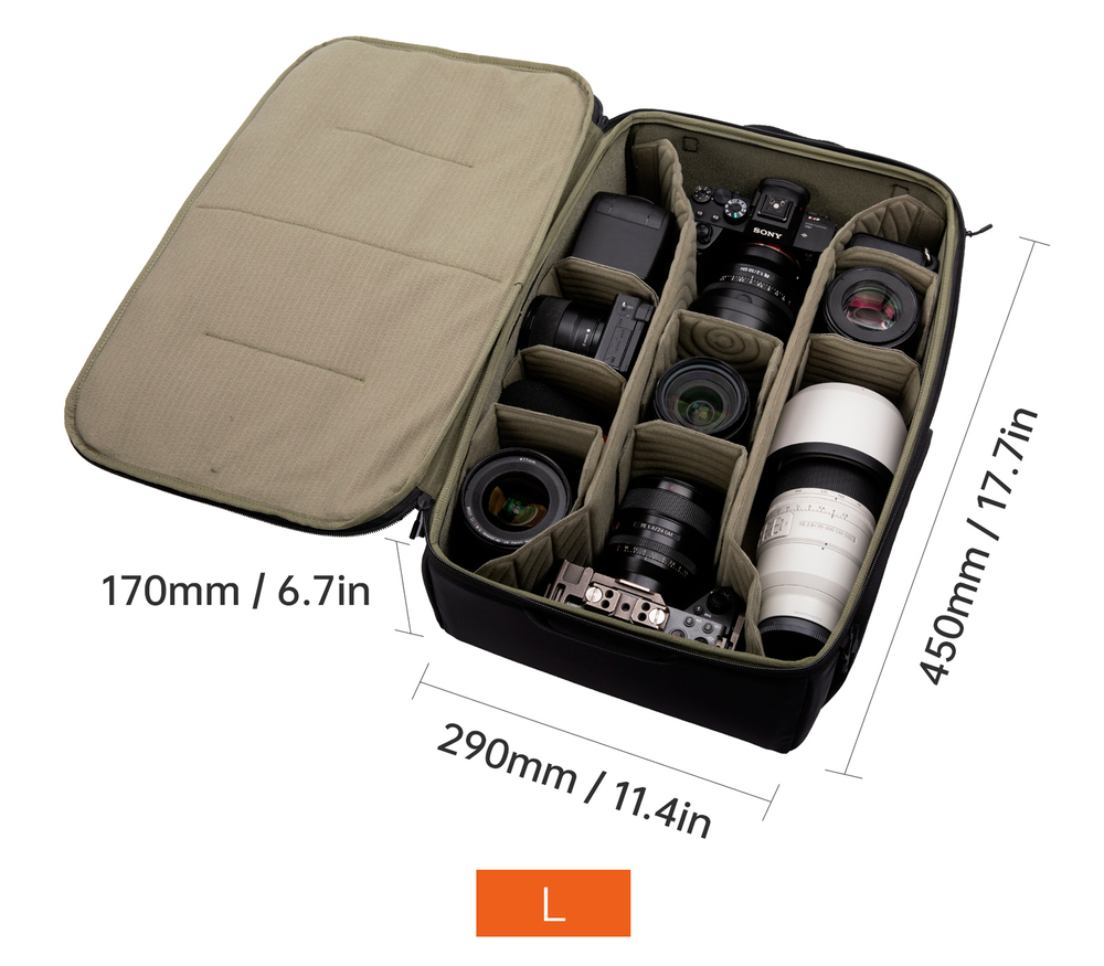Рюкзак PGYTECH OnePro Flex 40L + Camera Insert L, цвет Space Black