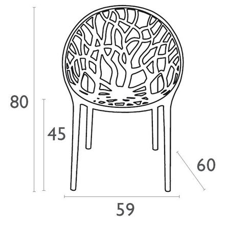 Кресло прозрачное, Siesta Contract Crystal, прозрачный