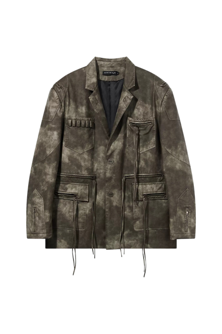 Пиджак BLIND Multifunctional Leather Blazer