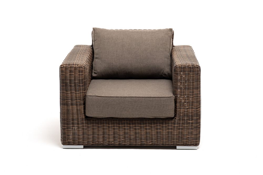 "Боно" кресло из искусственного ротанга, цвет коричневый