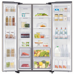 Холодильник Samsung RS61R5001F8/WT side by side, бежевый