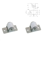 Белое колесо для дивана прорезиненное, 4 см