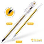 Набор гелевых ручек Crown "Hi-Jell Metallic" 6шт., 06цв., 0,7мм, металлик, ПВХ уп., европодвес