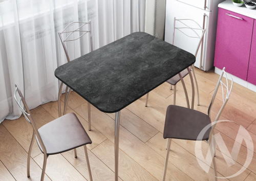 Стол кухонный прямоугольный 1000*670 (Бетон темный)