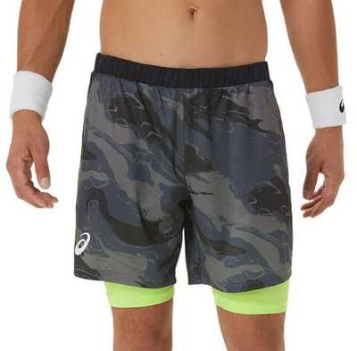 Мужские теннисные шорты Asics Match Graphic 7in Short - carrier grey