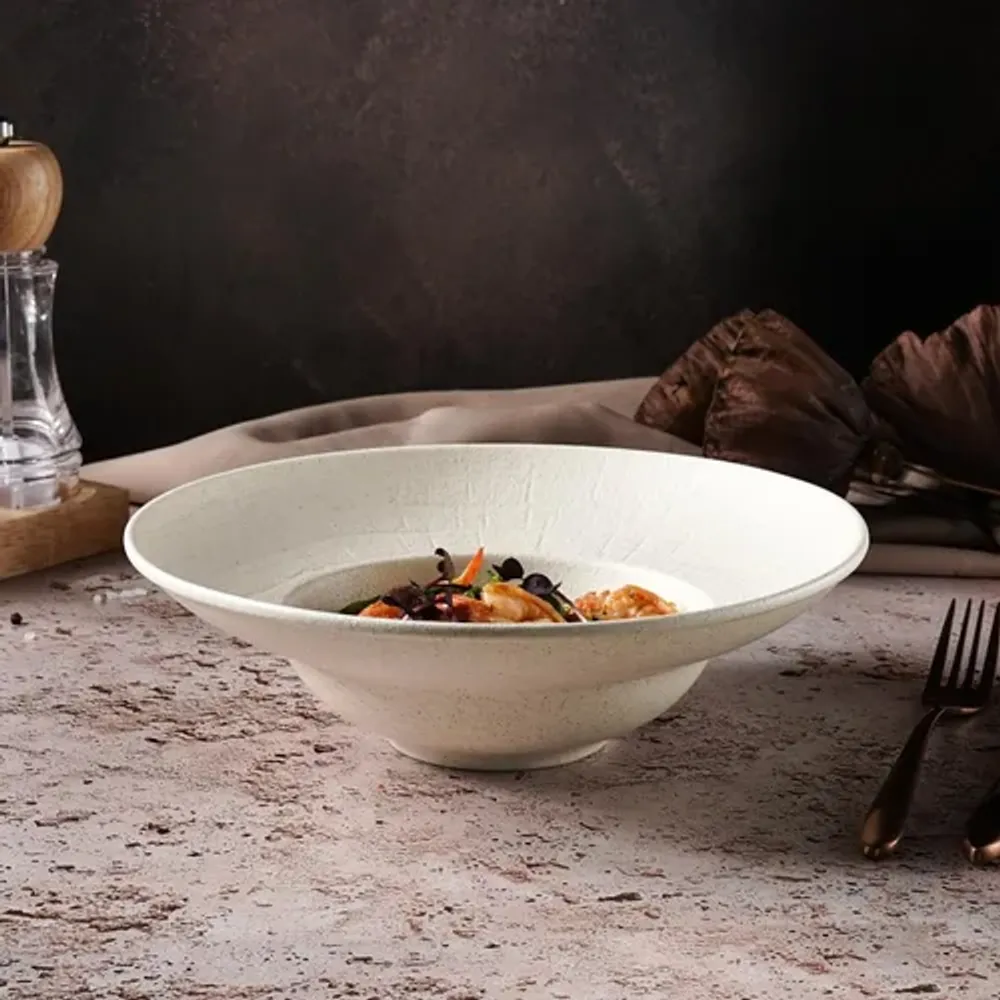 Тарелка глубокая 350 мл d 25 см h7,5 смдля пасты Elephant Ivory d 25*7,5 см, P.L. Proff Cuisine [1]