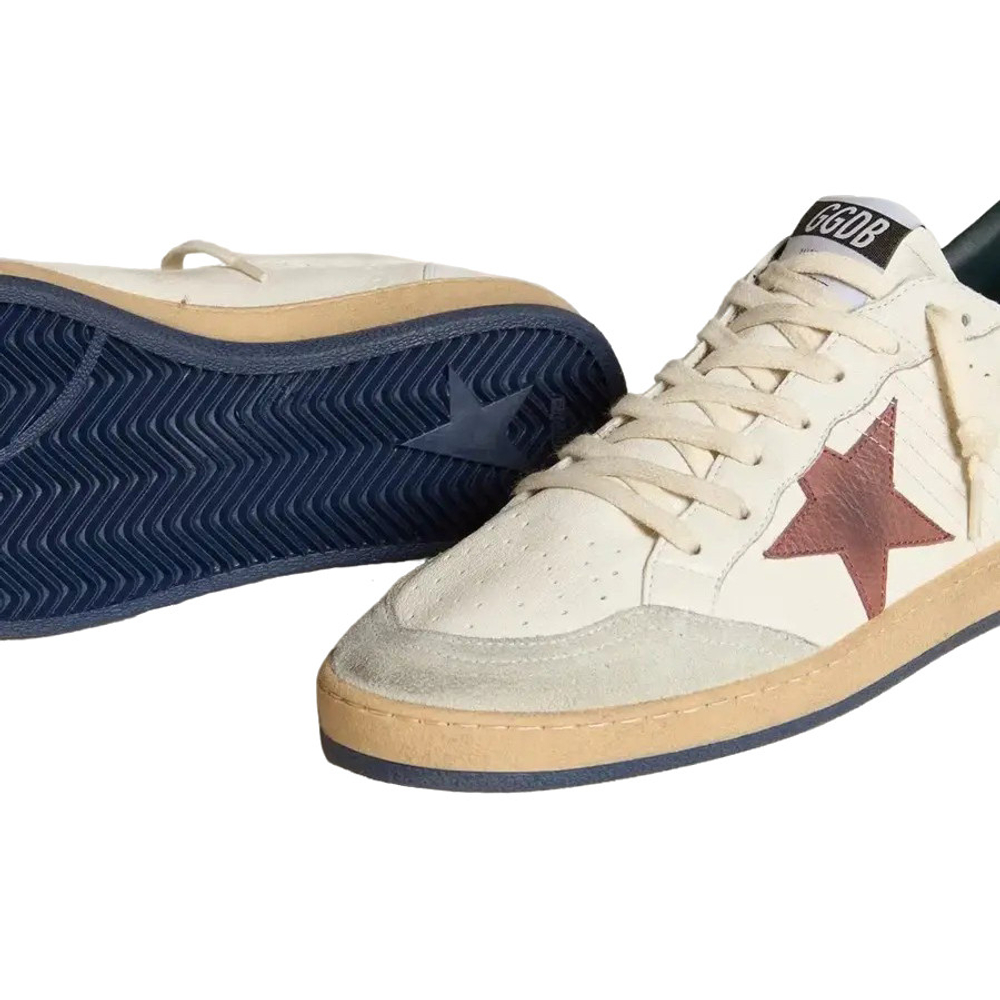 Женские кеды Golden Goose Ball Star Brown Nubuck Star and Nappa Heel Tab