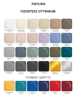Краска для мебели и декора меловая TINTURIA матовая без запаха Еловый лес 0,35 кг