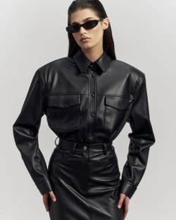 Рубашка из экокожи