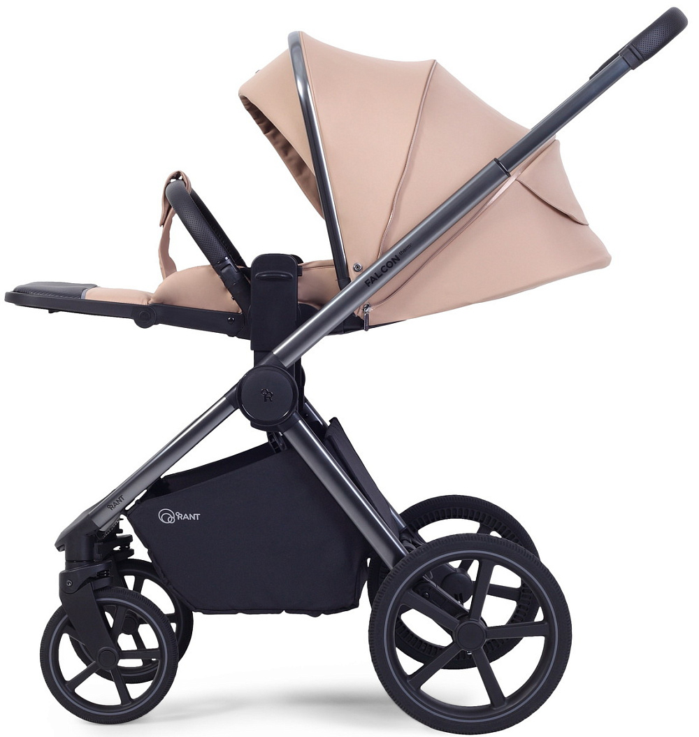 Детская коляска Rant Falcon Soft Therm 3 в 1 с автокреслом Cruise Black Beige
