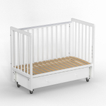 Кровать ANTEMI Classic Sleep 120х60 ящик+универсальный маятник цвет: Белый арт. НИК 22б